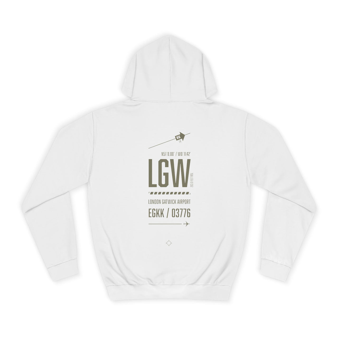 London Gatwick Airport -  Hoodie printed on back