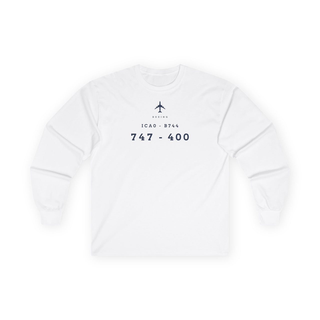 Boeing 747-400 Designator  - Long-sleeve T-shirt