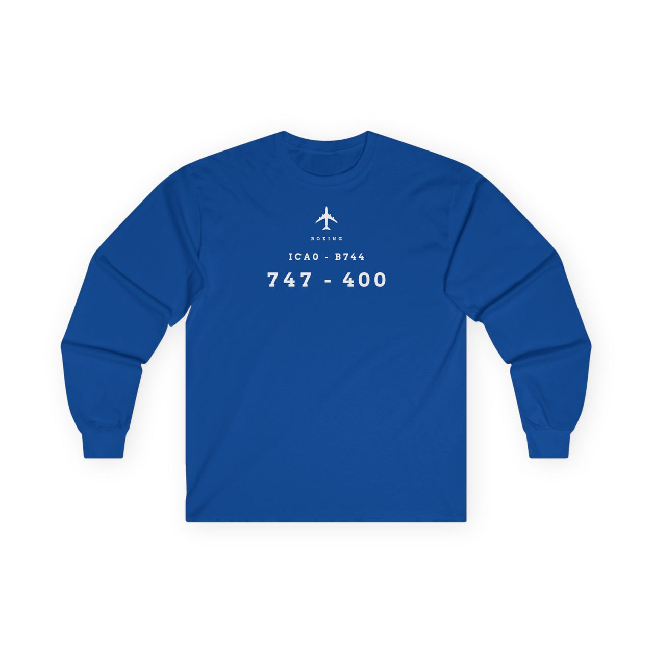 Boeing 747-400 Designator  - Long-sleeve T-shirt