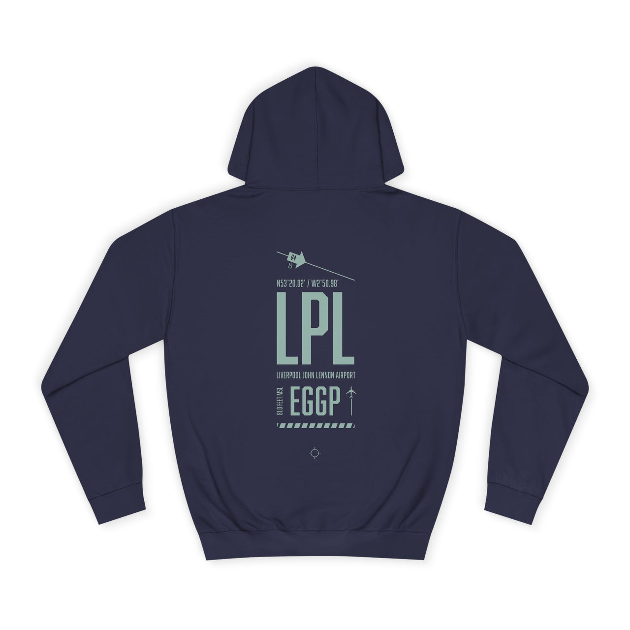 Liverpool John Lennon Airport -  Hoodie printed on back
