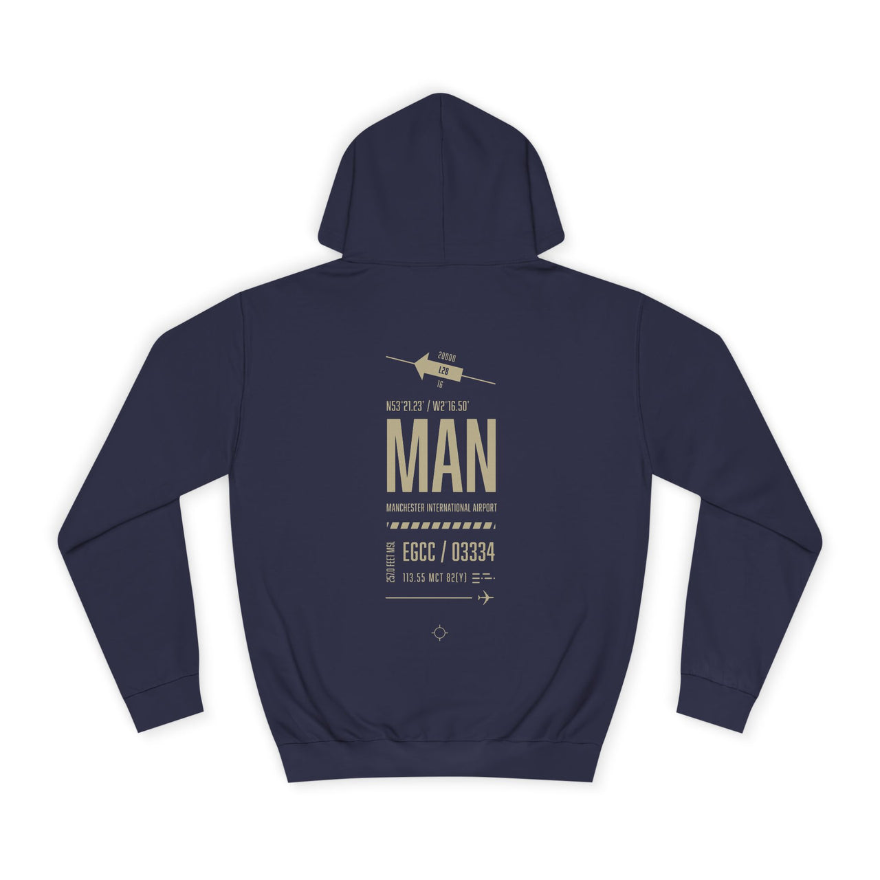 Manchester Airport -  Hoodie printed on back