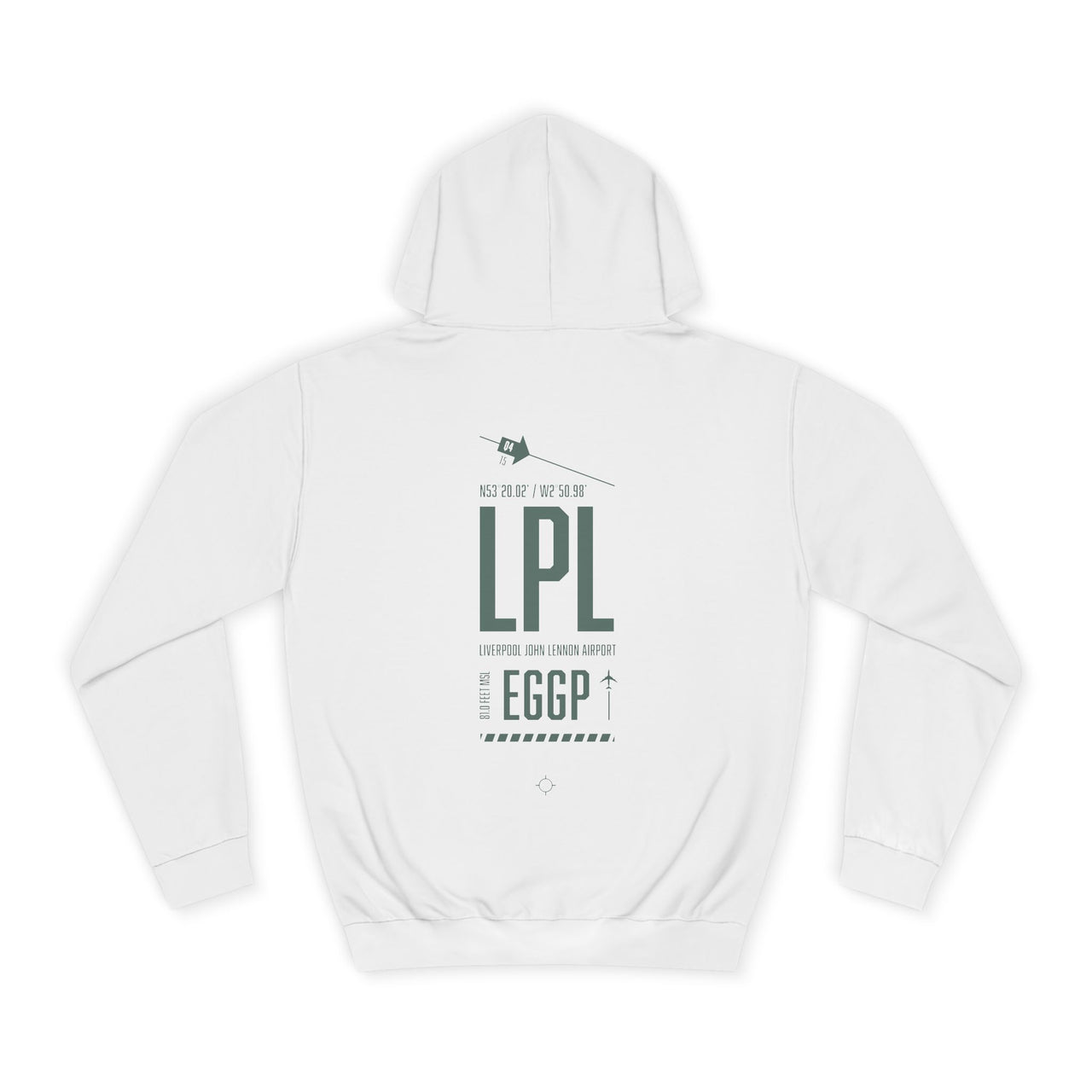 Liverpool John Lennon Airport -  Hoodie printed on back