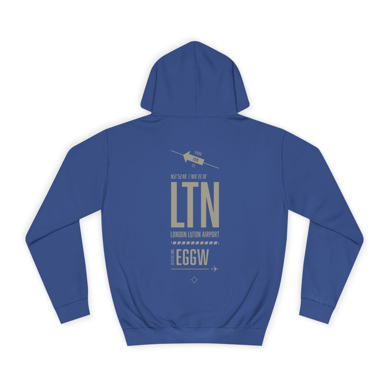 Luton Airport -  Hoodie printed on back