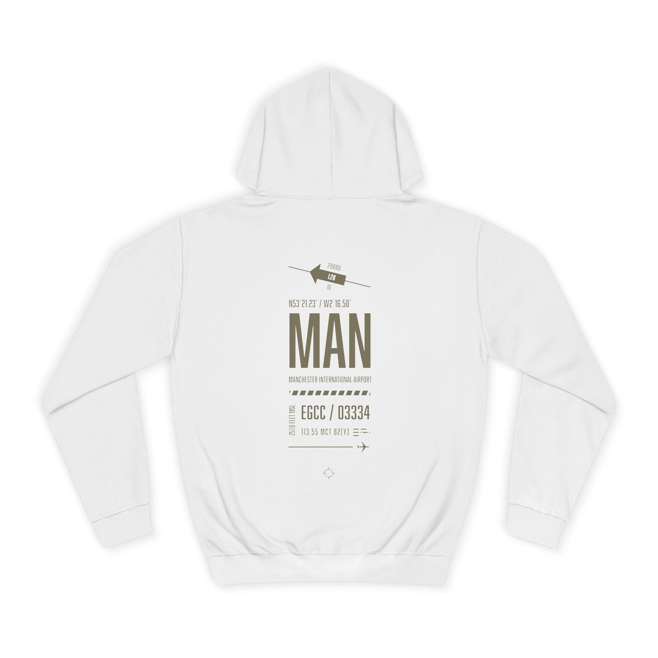 Manchester Airport -  Hoodie printed on back