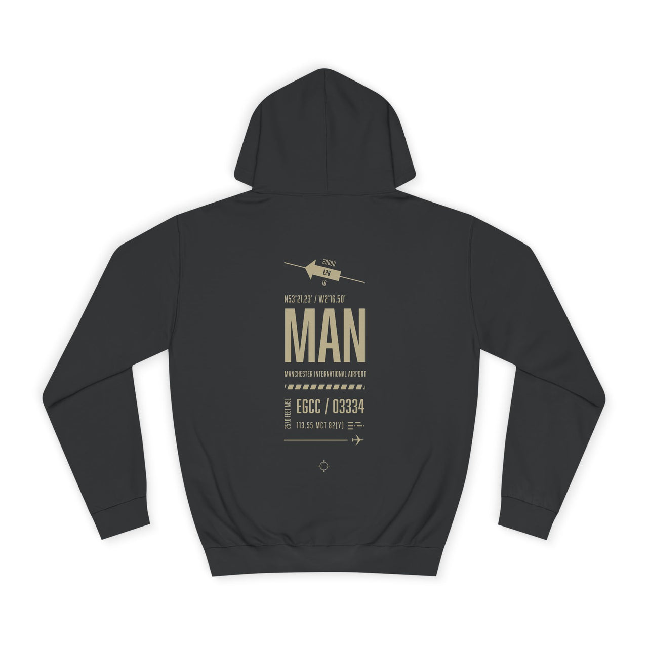 Manchester Airport -  Hoodie printed on back