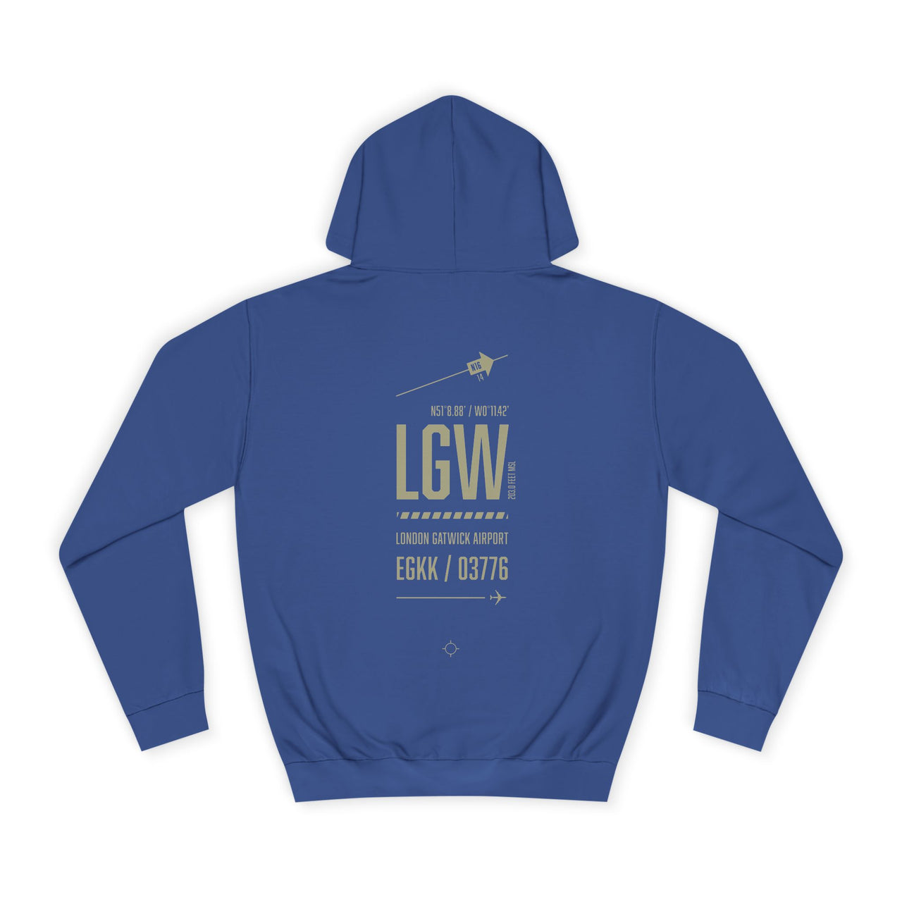 London Gatwick Airport -  Hoodie printed on back
