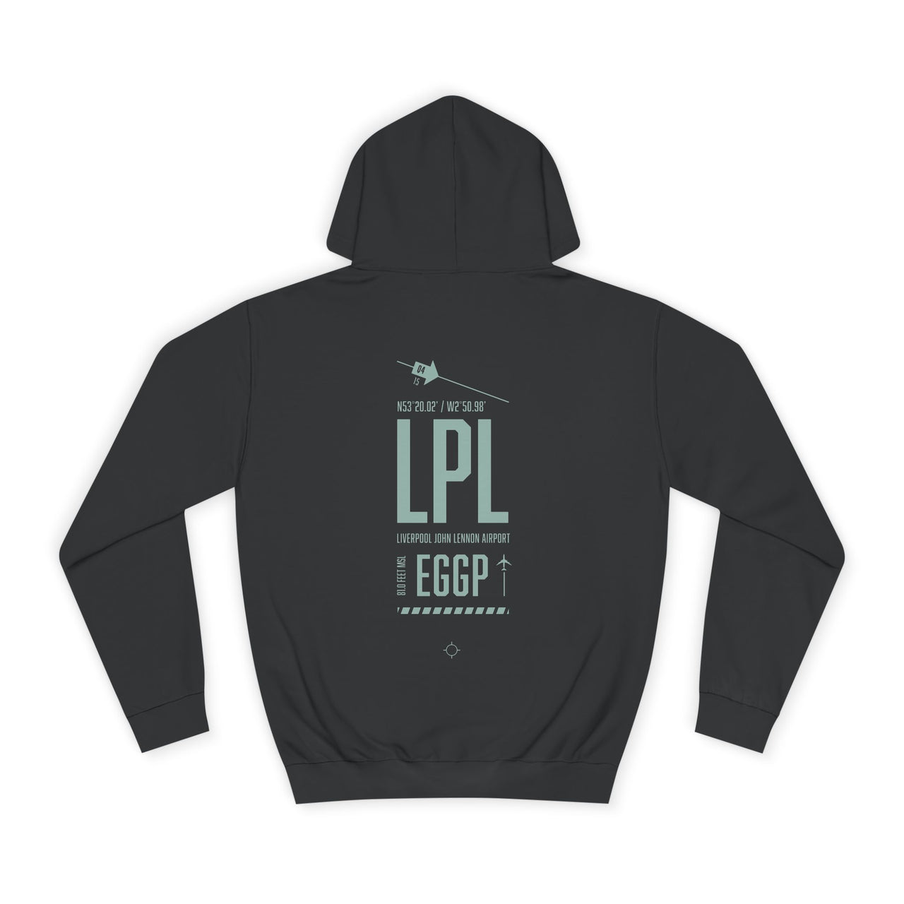 Liverpool John Lennon Airport -  Hoodie printed on back