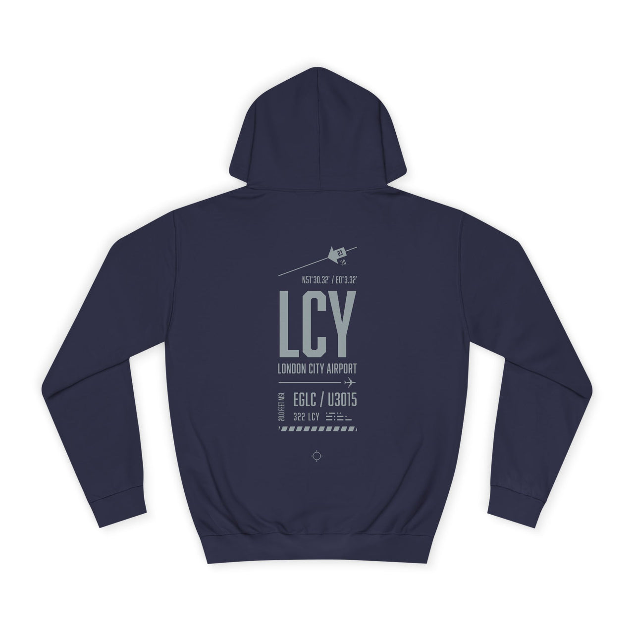London City Airport -  Hoodie printed on back