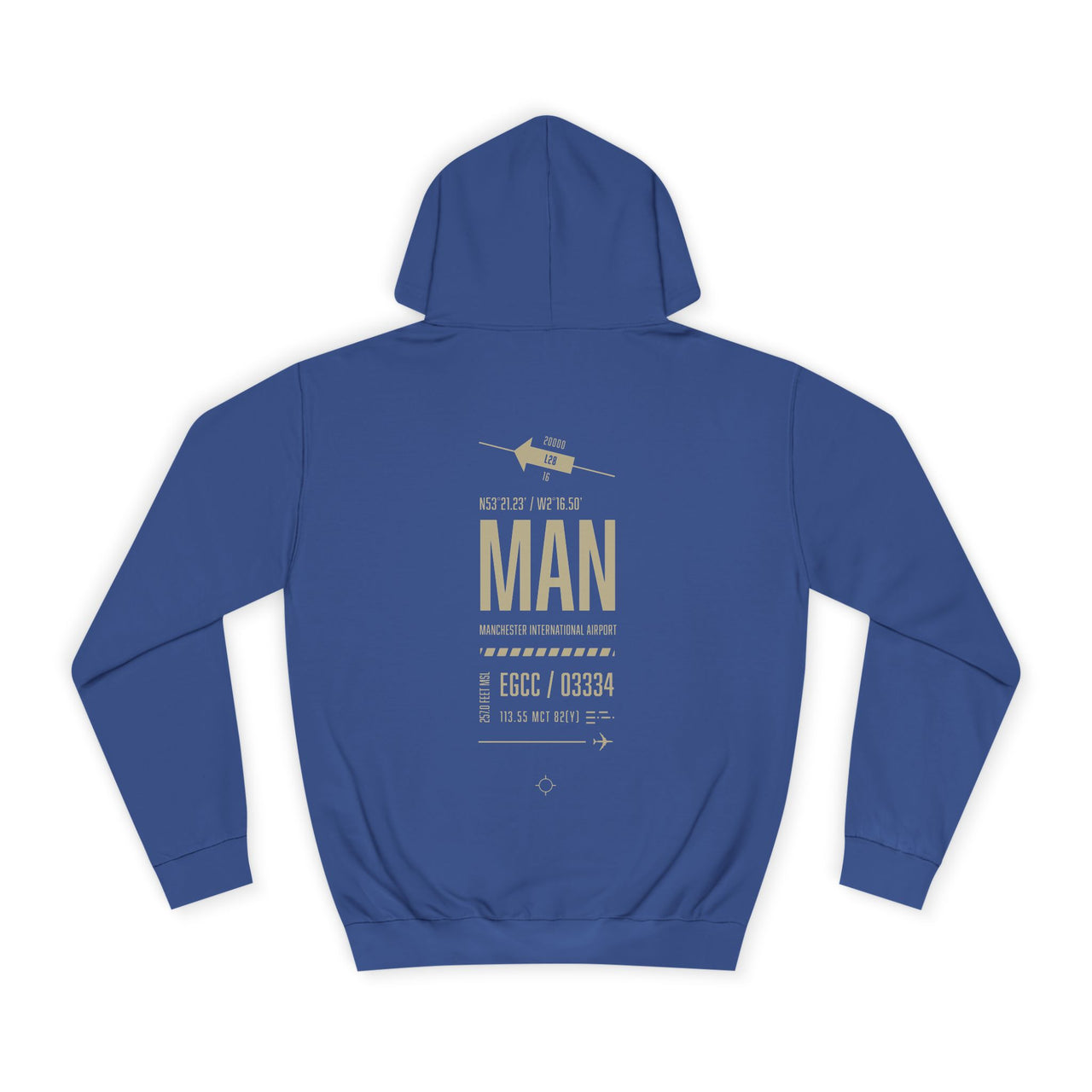 Manchester Airport -  Hoodie printed on back
