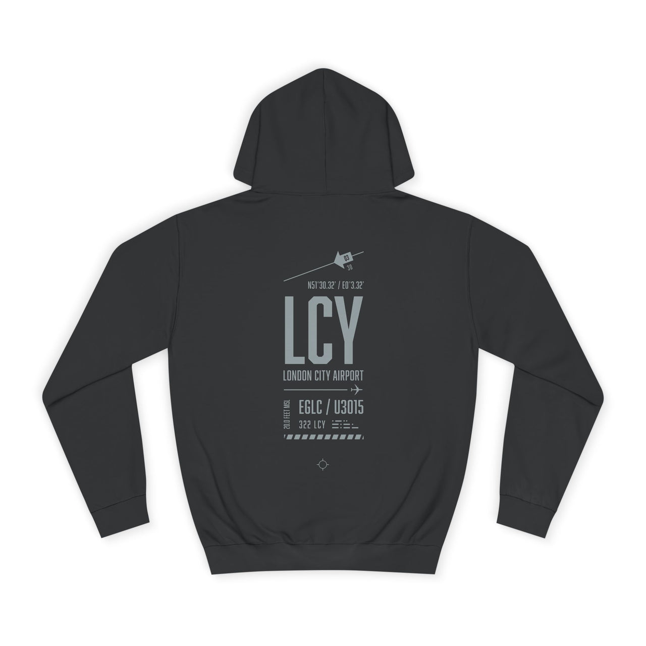 London City Airport -  Hoodie printed on back