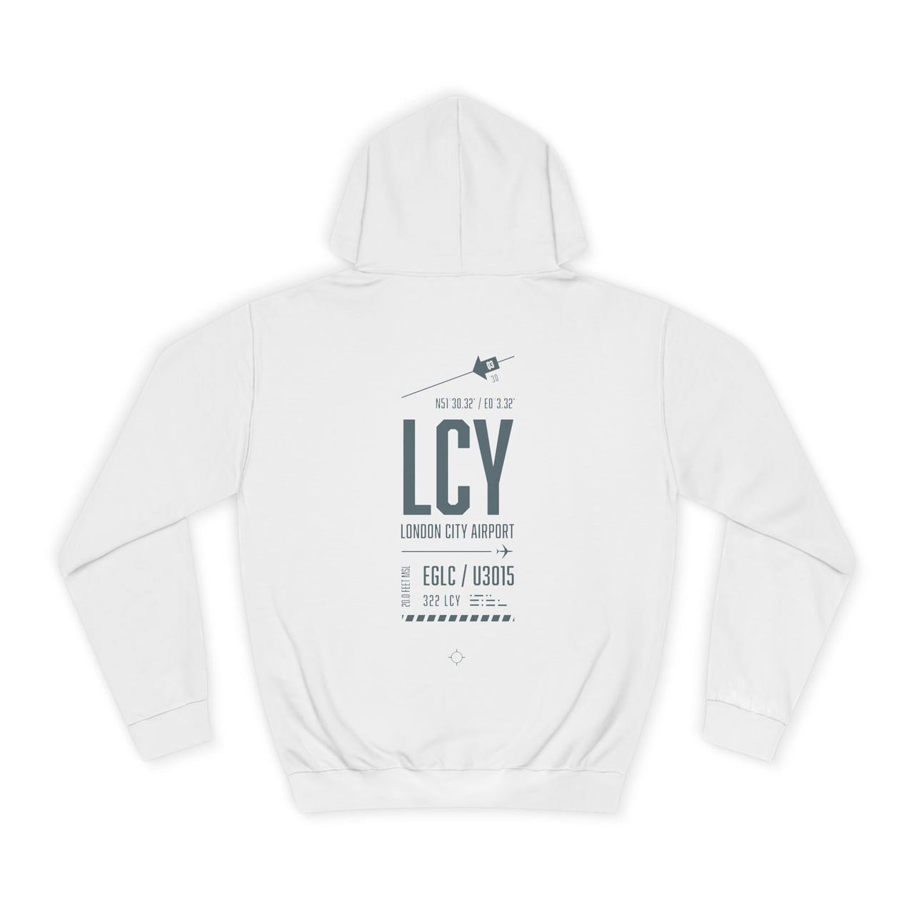 London City Airport -  Hoodie printed on back