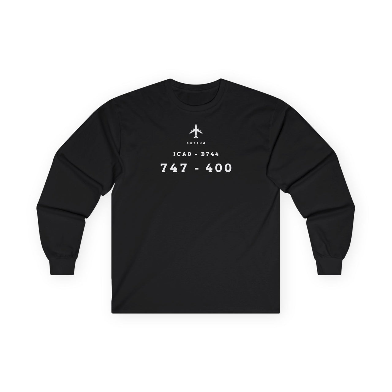 Boeing 747-400 Designator  - Long-sleeve T-shirt