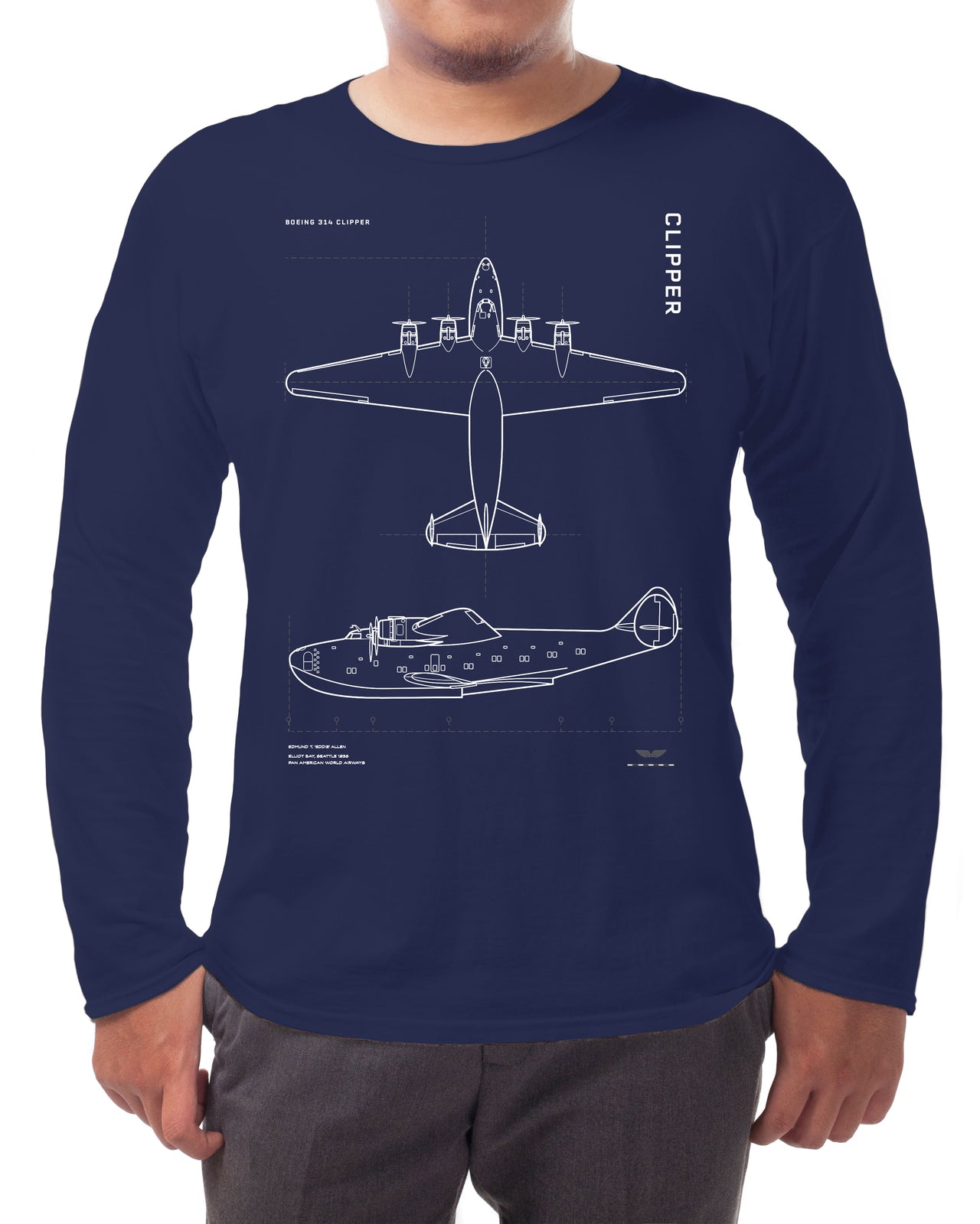 Boeing 314 Clipper - Long-sleeve T-shirt